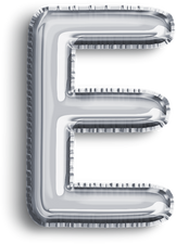 Silver Balloon Letter E