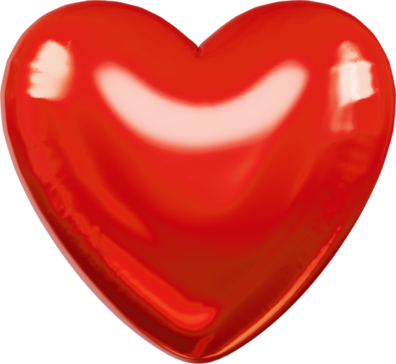 Red Heart Balloon 3D icon